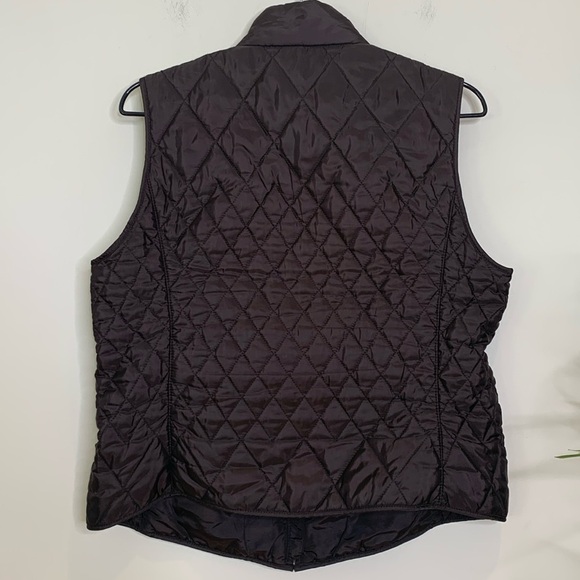 Talbots | Brown Full Zip 3 Pocket Quilted Puffer Vest Jacket Medium - Picture 14 of 14